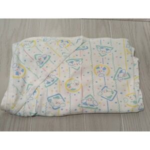 Vintage 80s AB Baby hooded towel pastel bears‎ shapes squares triangles circles